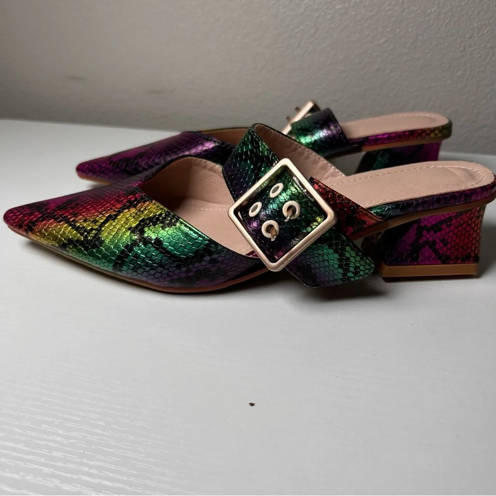 ✨Buckle Ballet Flats/Slip ons for Women European Size 38 USA size 7.5-8 NWOT‎